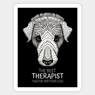 The best therapist has fur and four legs Sticker